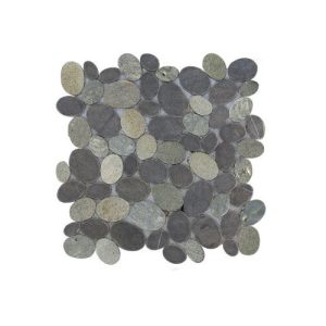 Mosaic Oval Mix Gray – Light Gray 30×30